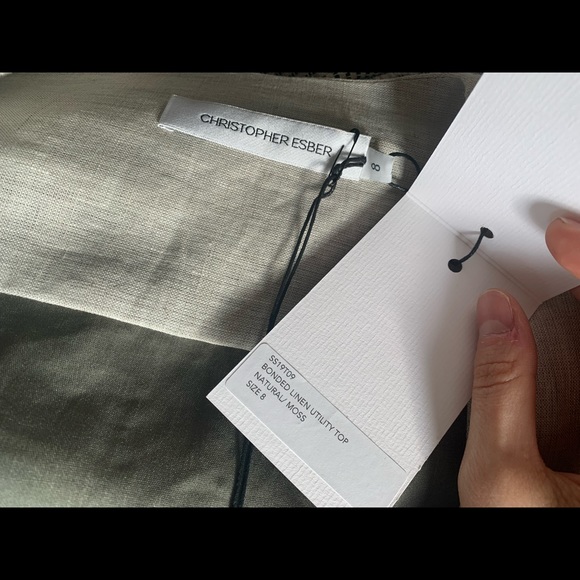 NWT Christopher Esber Bonded Linen Utility Top - Picture 8 of 10